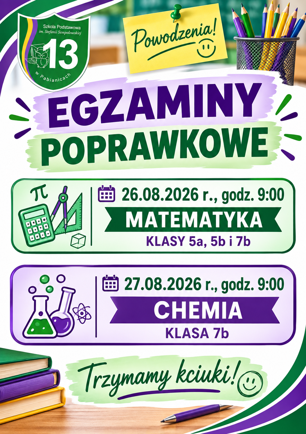 Informacja nt egzaminów poprawkowych